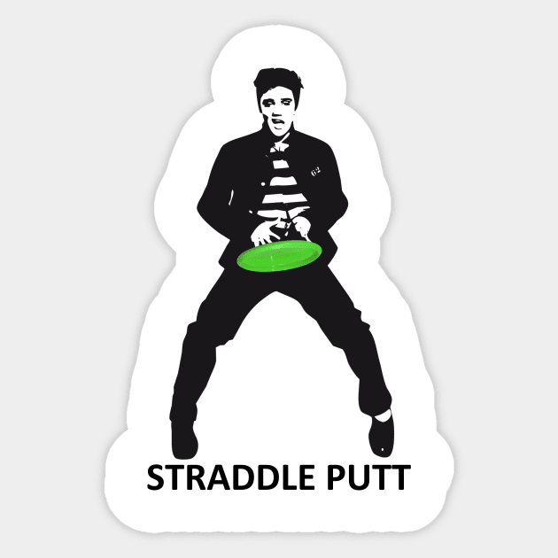 Rock 'n' Roll the Disc Golf Straddle Putt Sticker by discgolfdesigns